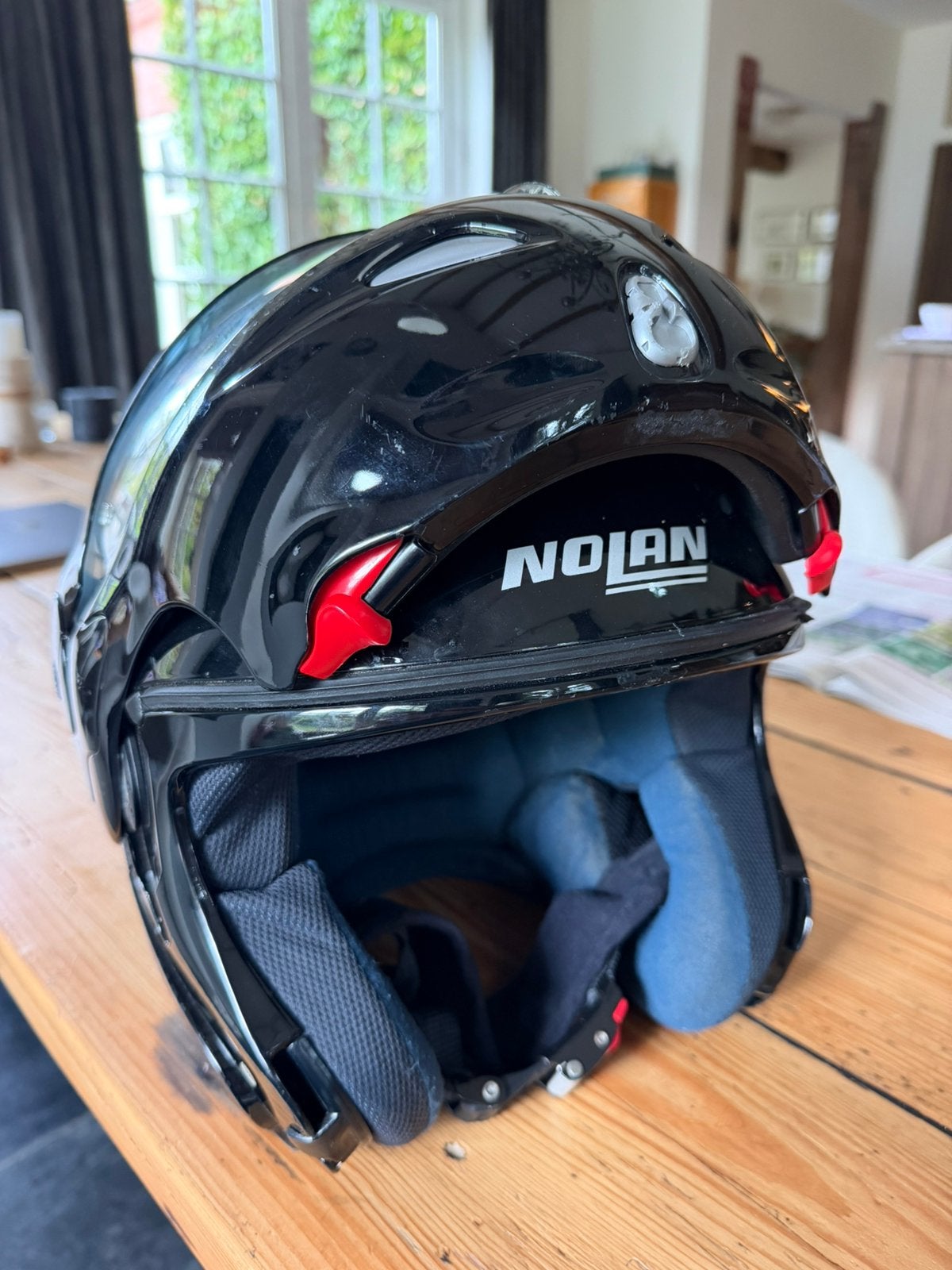 Zwarte Nolan integraal helm maat S, Motoren, Ophalen of Verzenden, Tweedehands, Integraalhelm, Nolan
