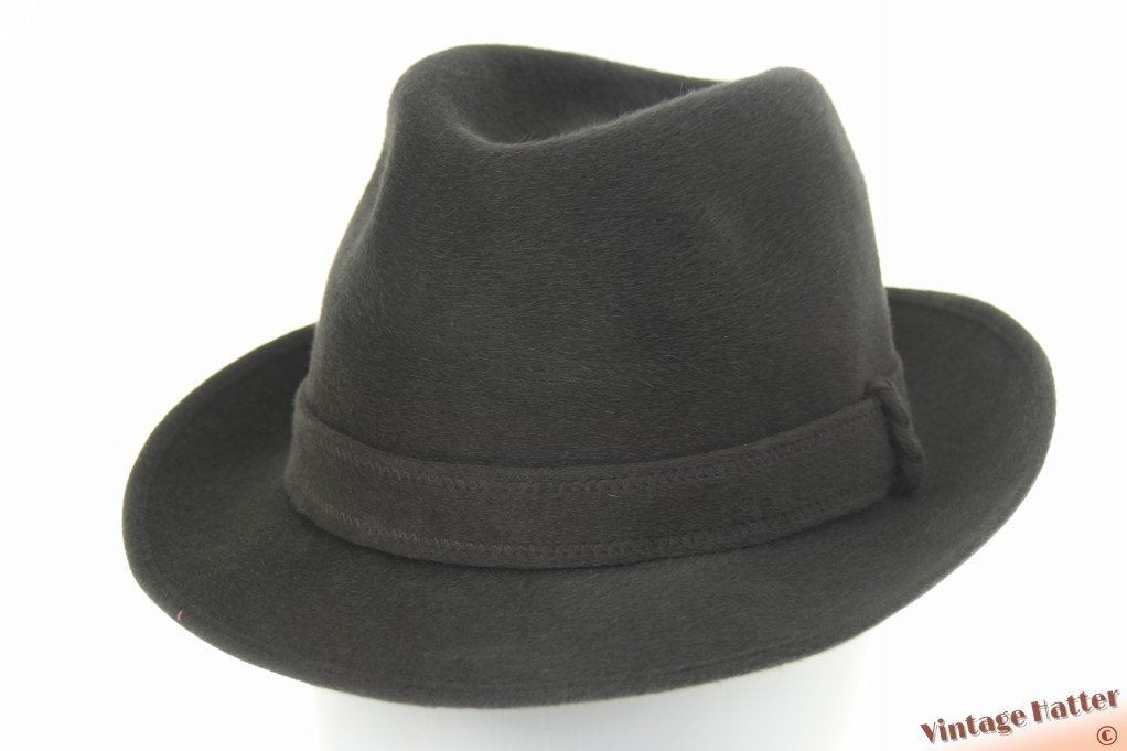 Vintage Gleufhoed Flechet grijs zacht haarvilt 56-57, Hoed, Ophalen of Verzenden, Fléchet, 57 cm (M, 7⅛ inch) of minder