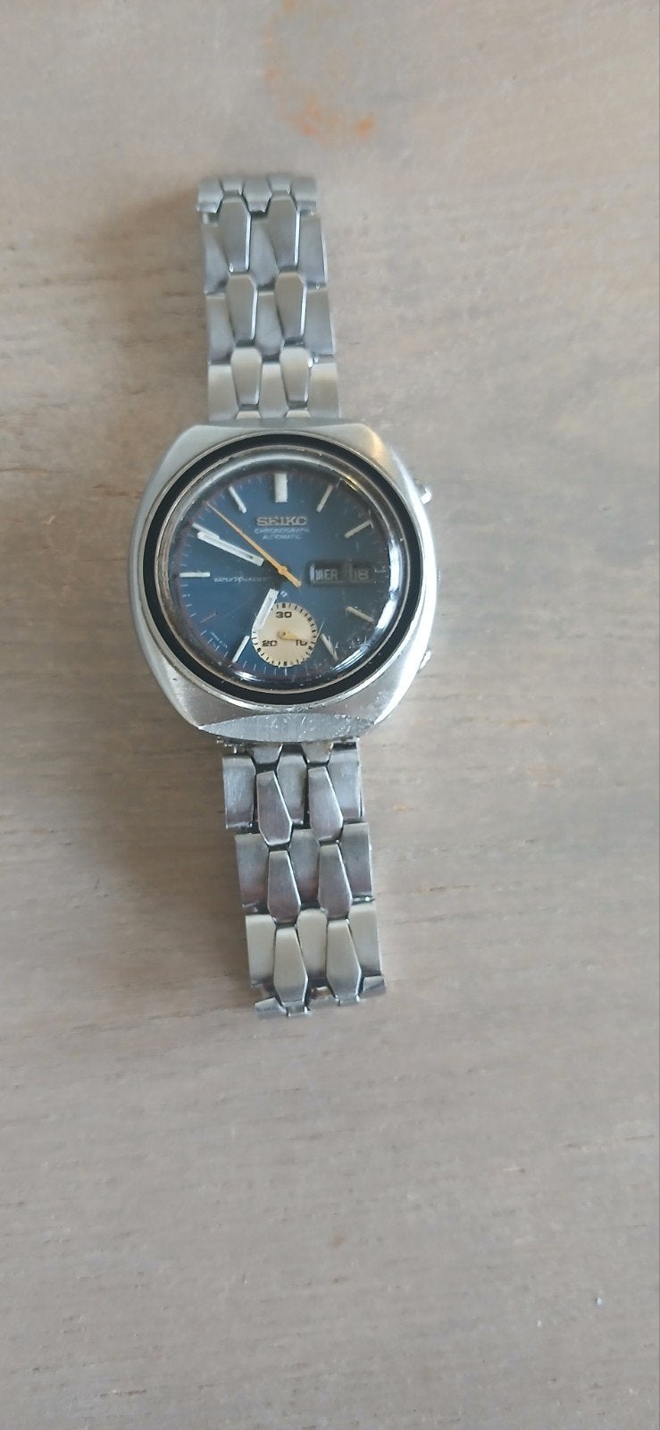 Vintage Seiko 6139-8002 Chronograaf Automaat Horloge, Sieraden, Tassen en Uiterlijk, Gebruikt, Staal, Polshorloge, Ophalen of Verzenden