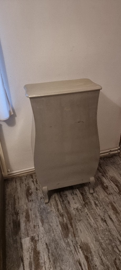 Elegante houten ladekast met 6 lades – zilver/grijs, Ophalen, Gebruikt, 5 laden of meer, 50 tot 100 cm