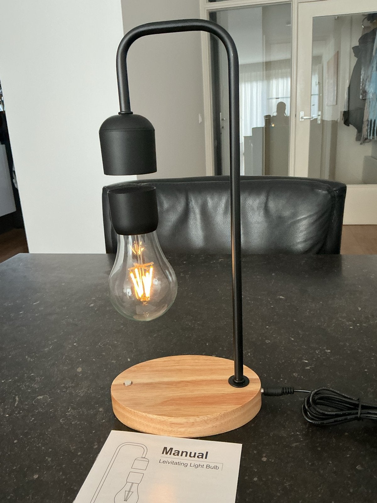 DesignNest Levitating Light Bulb - Zwevende Lamp NIEUW, Overige merken, Zwart, Overige fittingen, Ophalen of Verzenden