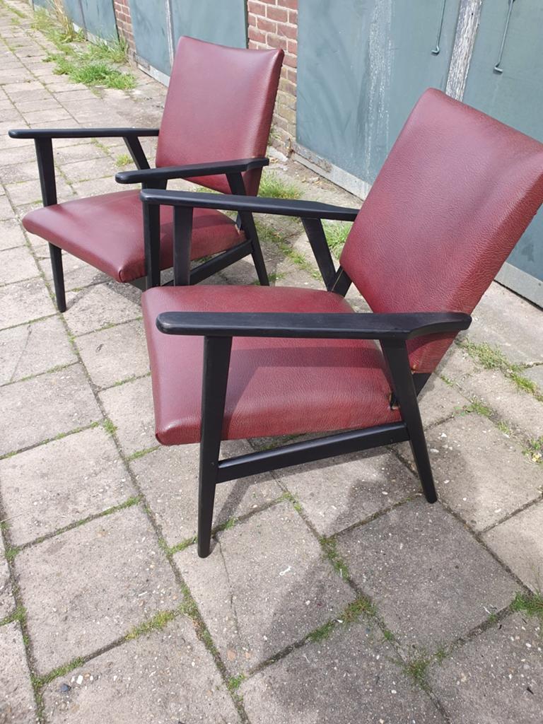 Vintage Fauteui, Minder dan 50 cm, Gebruikt, Sixties, Ophalen