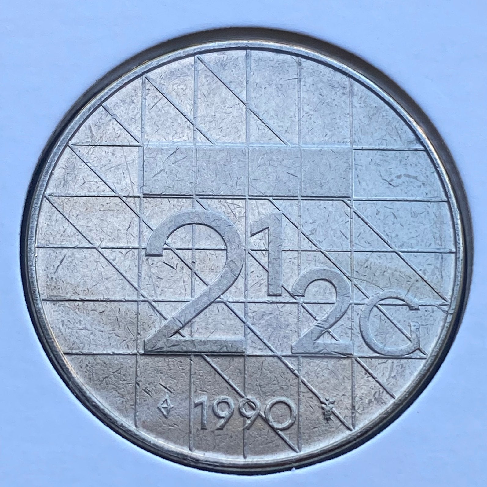 2 1/2 Gulden / Rijksdaalder uit 1990 van Kon. Beatrix, Verzenden, Koningin Beatrix, 2½ gulden, Losse munt