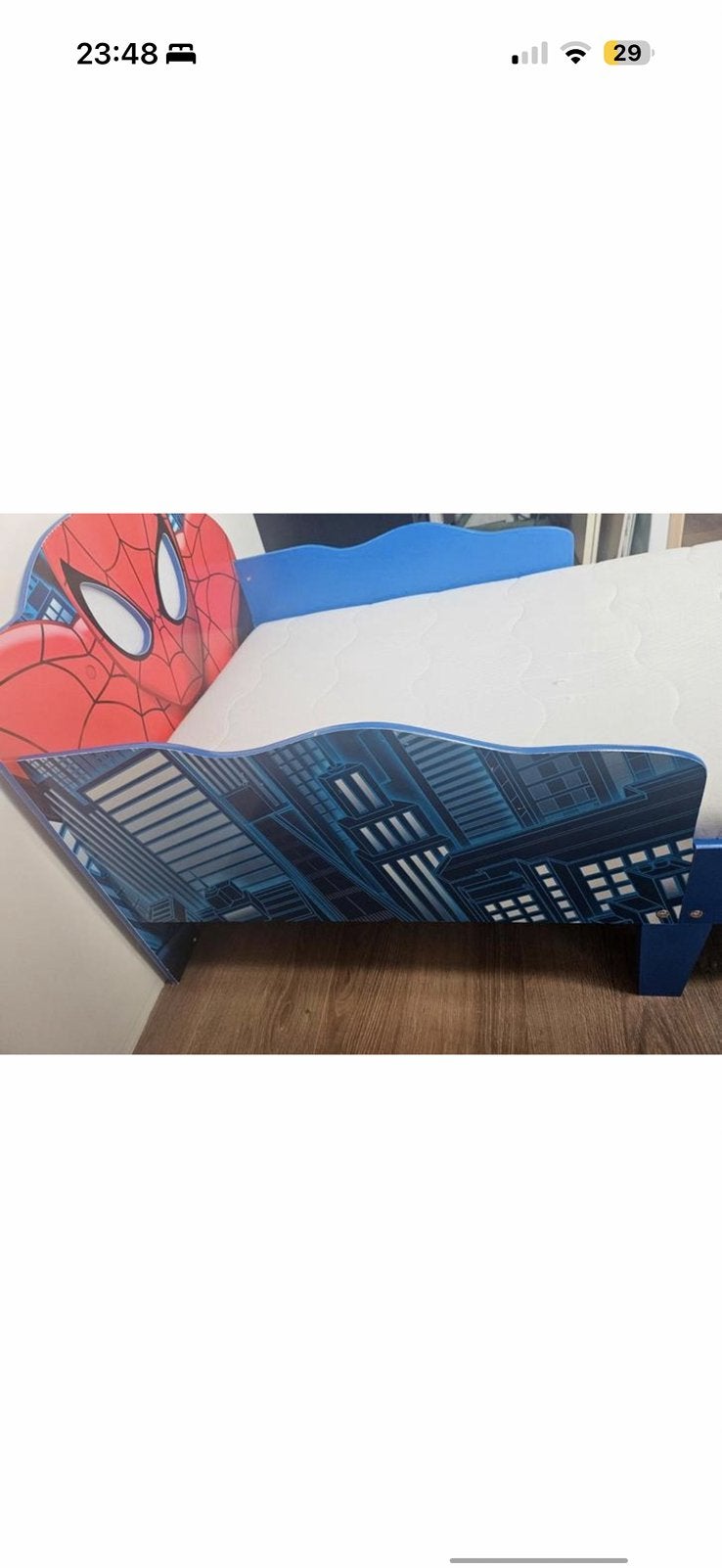 Peuterbed, 90 cm, Eenpersoons, Blauw, Zo goed als nieuw