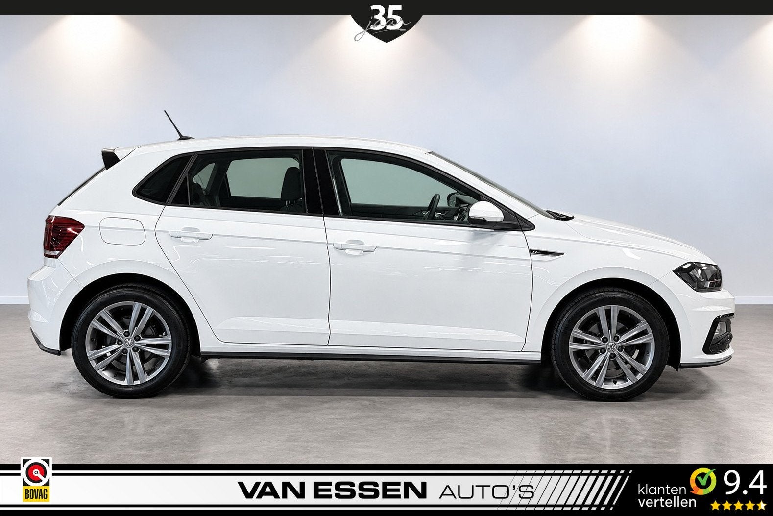 Volkswagen Polo 1.0 TSI R-Line Highline | Adaptieve Cruise |, Auto's, Voorwielaandrijving, Euro 6, 1045 kg, Wit