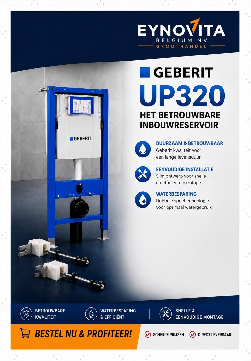 Geberit UP320 Professioneel, Ophalen of Verzenden, Nieuw, Toilet