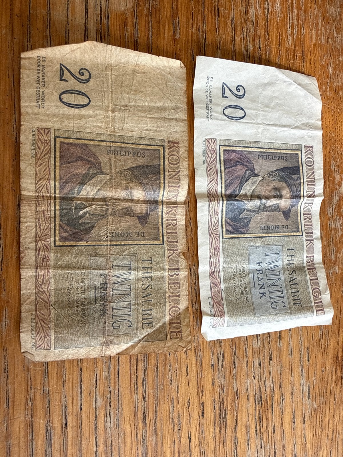Twee Belgische 20 Frank biljetten uit 1956, Postzegels en Munten, Bankbiljetten | België, Ophalen of Verzenden, Setje