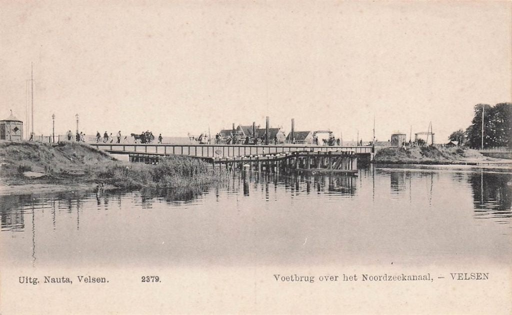 703-126-027 Voetbrug over het Noordzeekanaal Velsen, Verzenden, Voor 1920, Noord-Holland