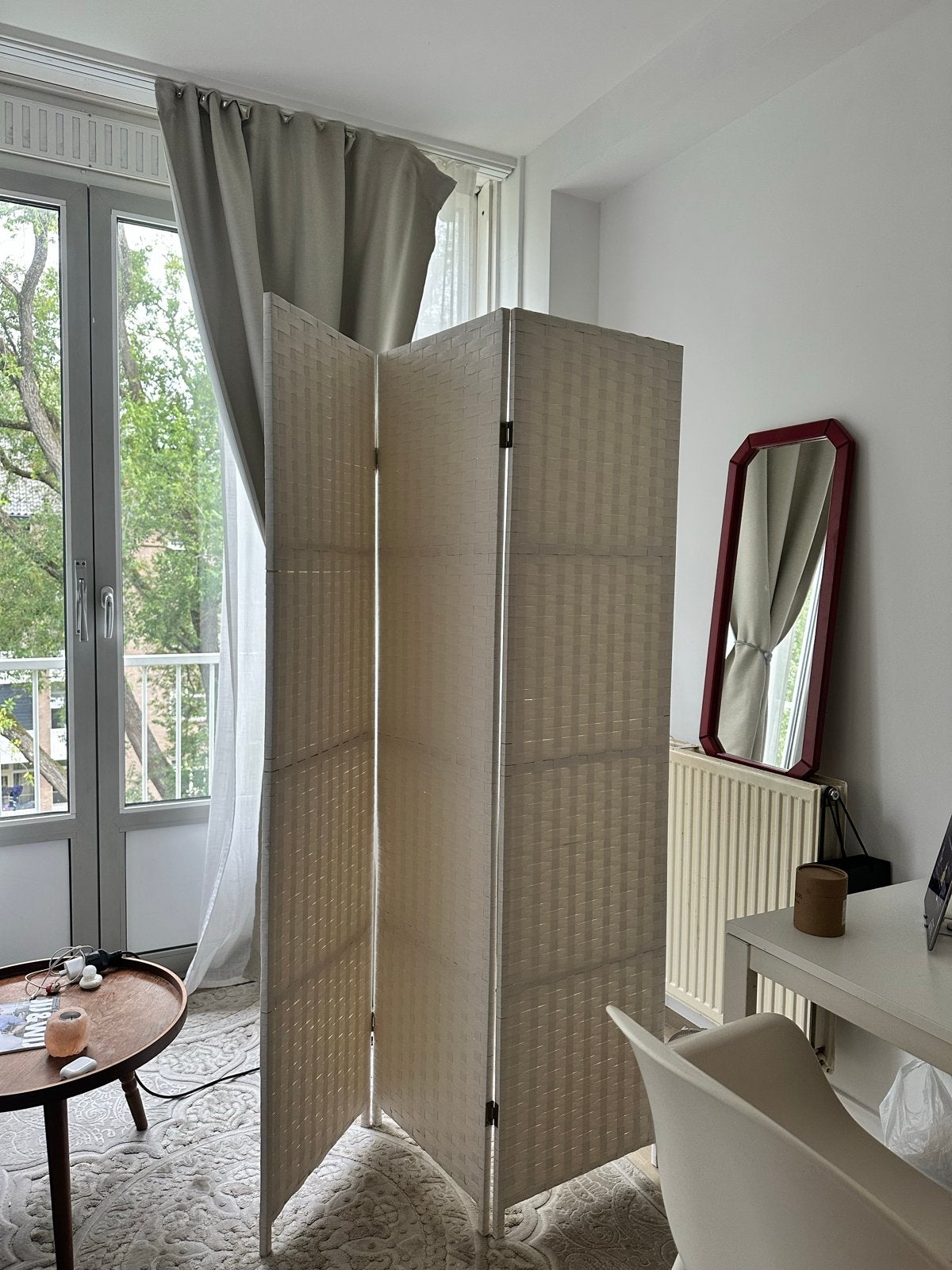 Witte inklapbare kamerverdeler/kamerscherm, Huis en Inrichting, Ophalen of Verzenden, Zo goed als nieuw