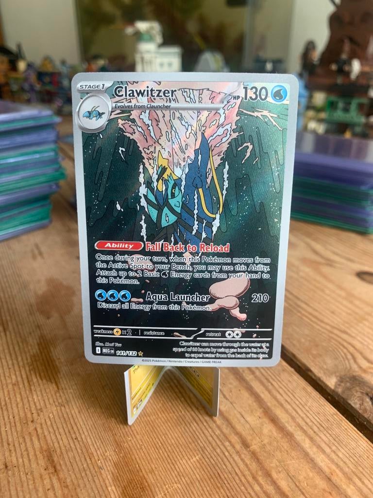 Clawitzer mega evolution #141, Ophalen of Verzenden, Nieuw, Losse kaart