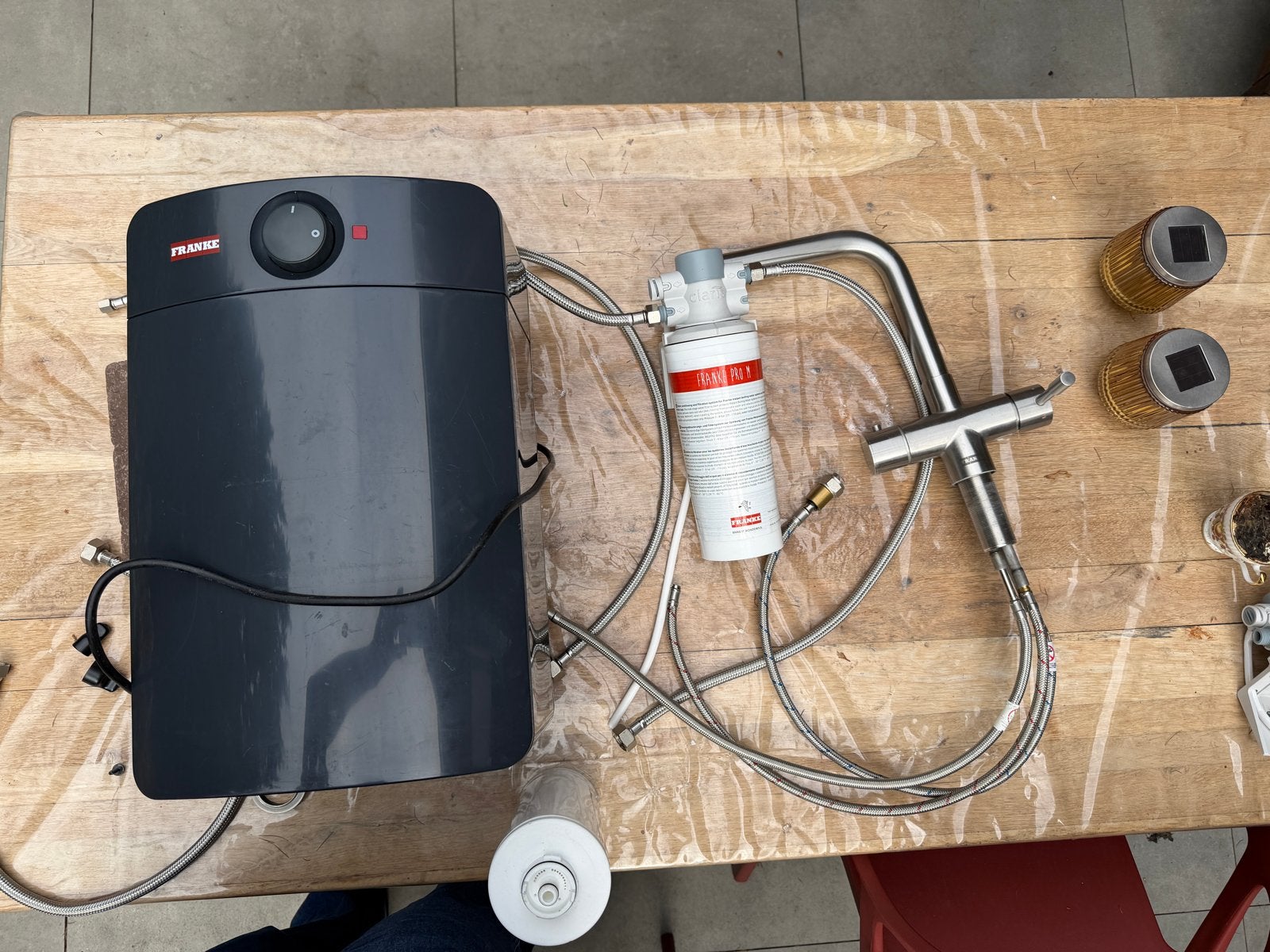 Franke RVS mengkraan met 10L boiler en Claris filter, Ophalen, Gebruikt, Rvs, Kraan