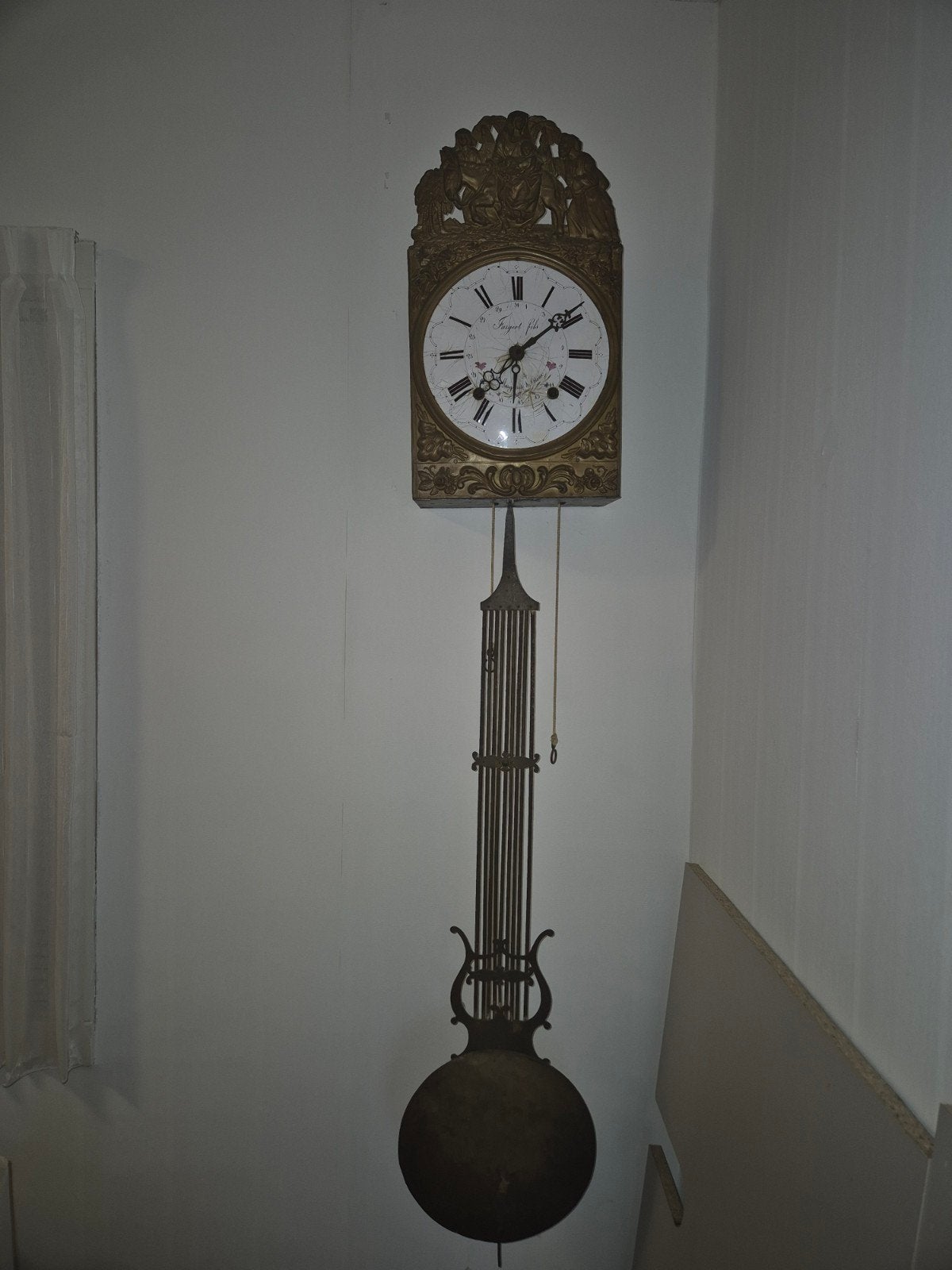 Antieke Franse Comtoise Klok - Fargeot Fils, Antiek en Kunst, Antiek | Klokken, Ophalen of Verzenden
