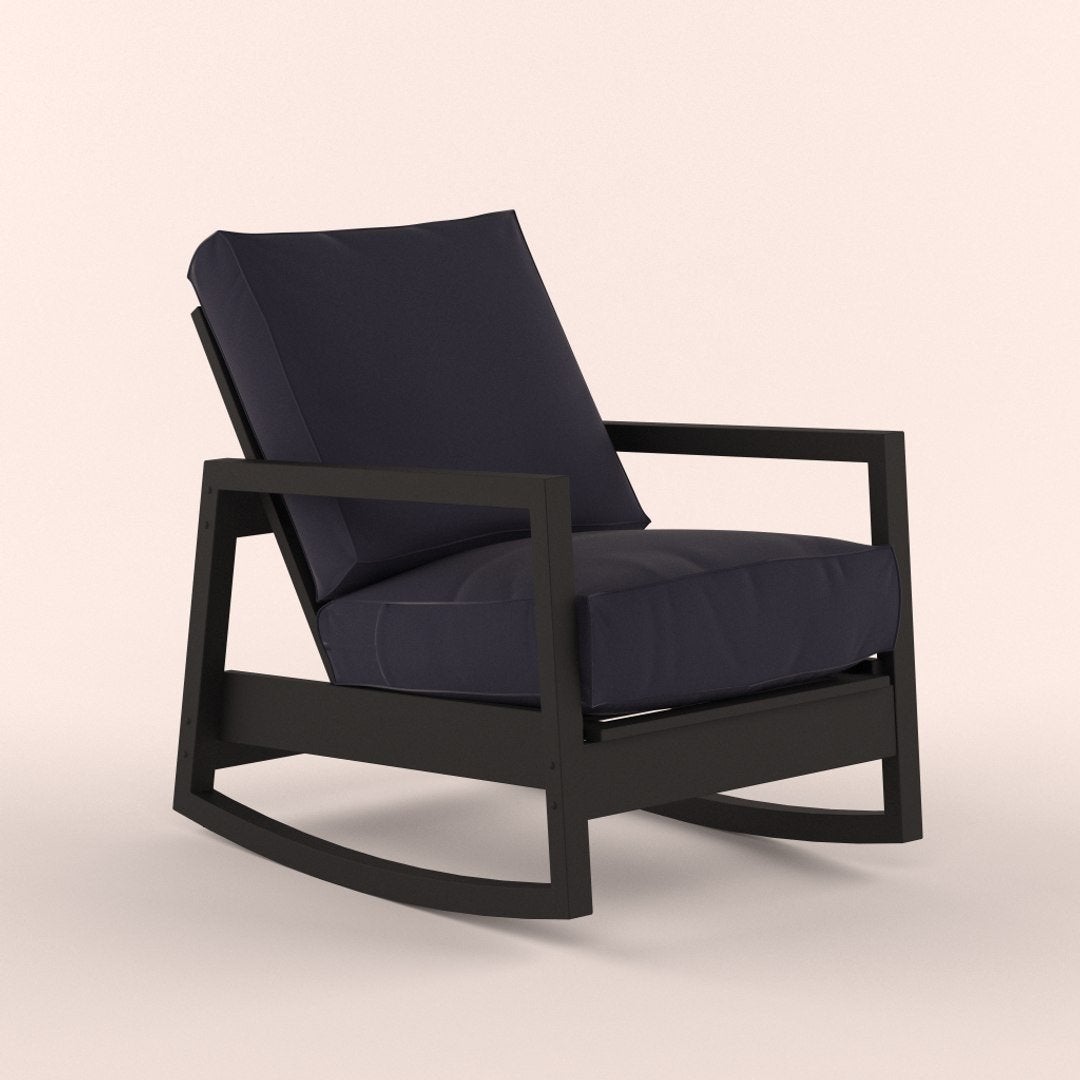 schommelstoel, Huis en Inrichting, Stoelen, Ophalen, Gebruikt, Zwart, Eén