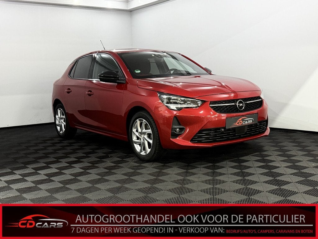 Opel Corsa 1.2 GS Line Half leder, Navi, Airco, Cruise contr, Auto's, 101 pk, Gebruikt, Euro 6, Leder en Stof