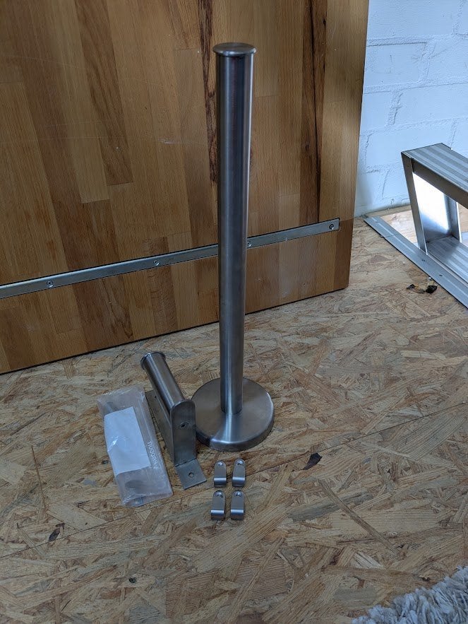 wc rolhouder muur en staande van Ikea, Gebruikt, Zilver, Ophalen, Toilet-accessoire