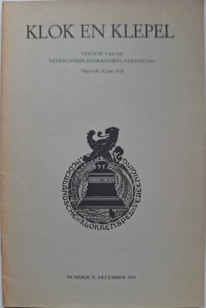 Klok en klepel - klokkenspel-vereniging, Ophalen of Verzenden, Gelezen