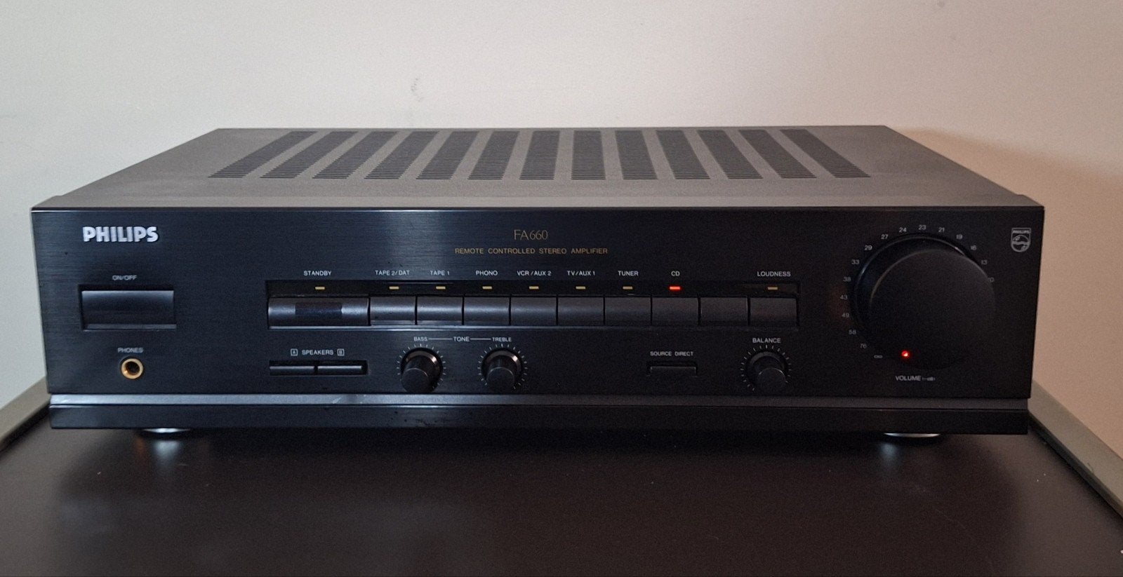 Philips FA660 versterker met afstandsbediening, Ophalen, Gebruikt, Minder dan 60 watt, Overige merken