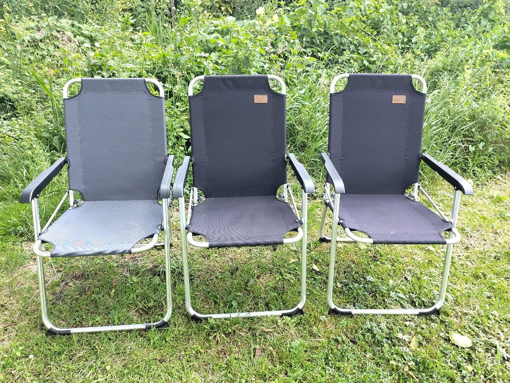 Drie kampeerstoeltjes, Ophalen, Gebruikt, Campingstoel