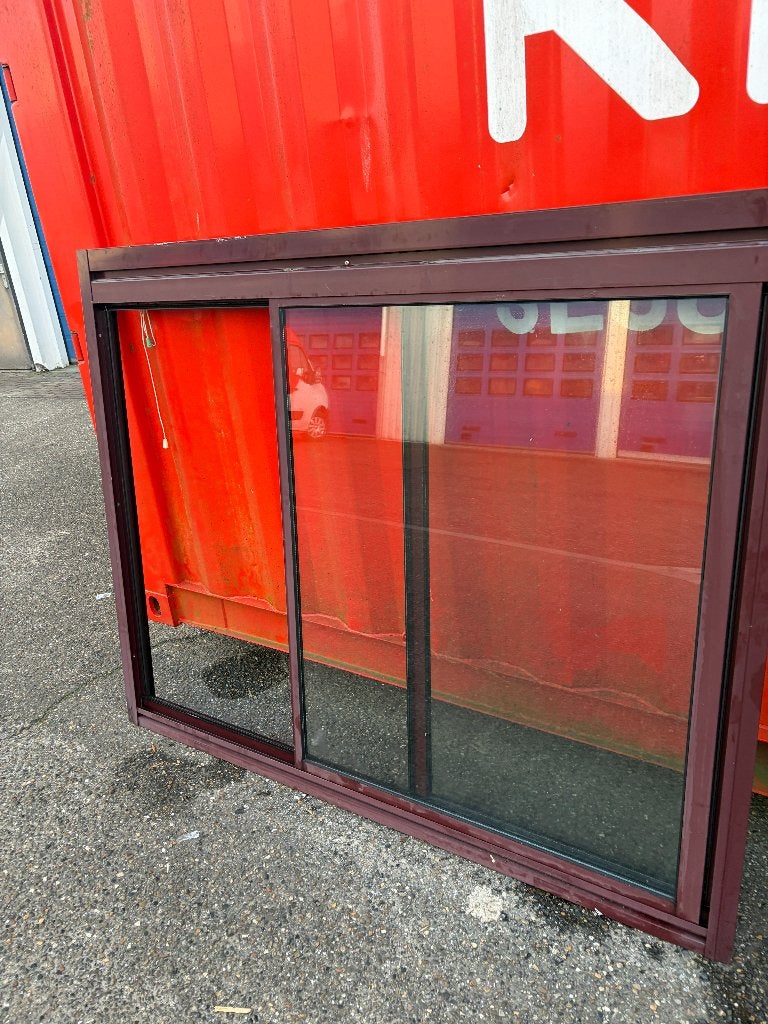 Partij aluminium kozijn raam dubbel glas ( 391 ), Doe-het-zelf en Verbouw, Ophalen, Gebruikt, Raamkozijn, Aluminium