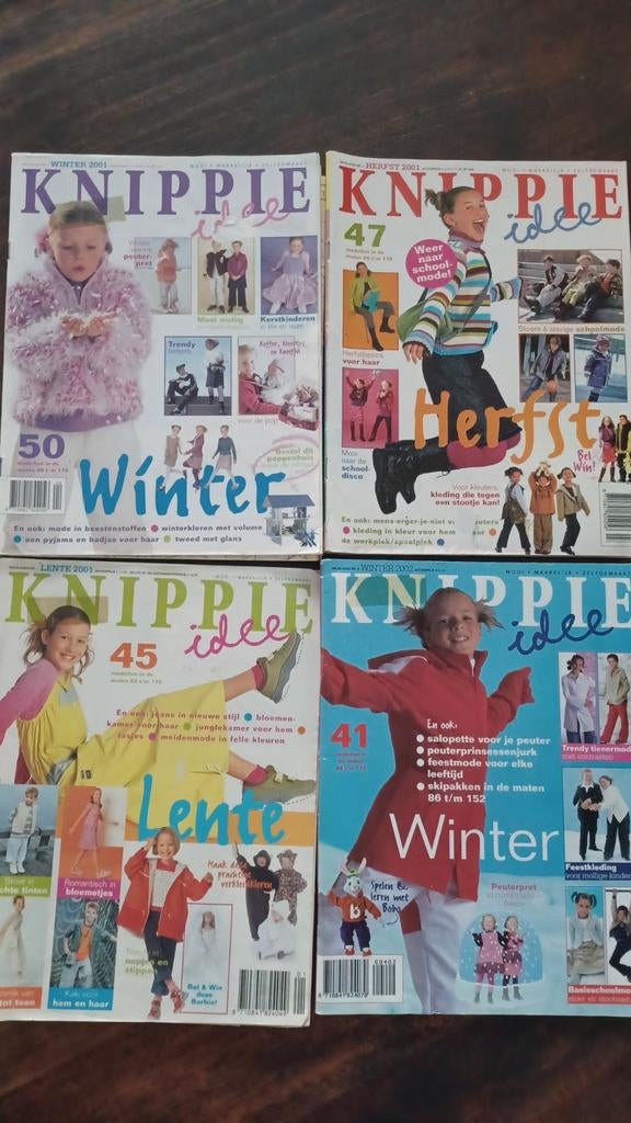 4 stuks , Knippie, naaien voor kinderen in maat 86 t/m 176, Hobby en Vrije tijd, Kledingpatronen, Ophalen of Verzenden, Zo goed als nieuw