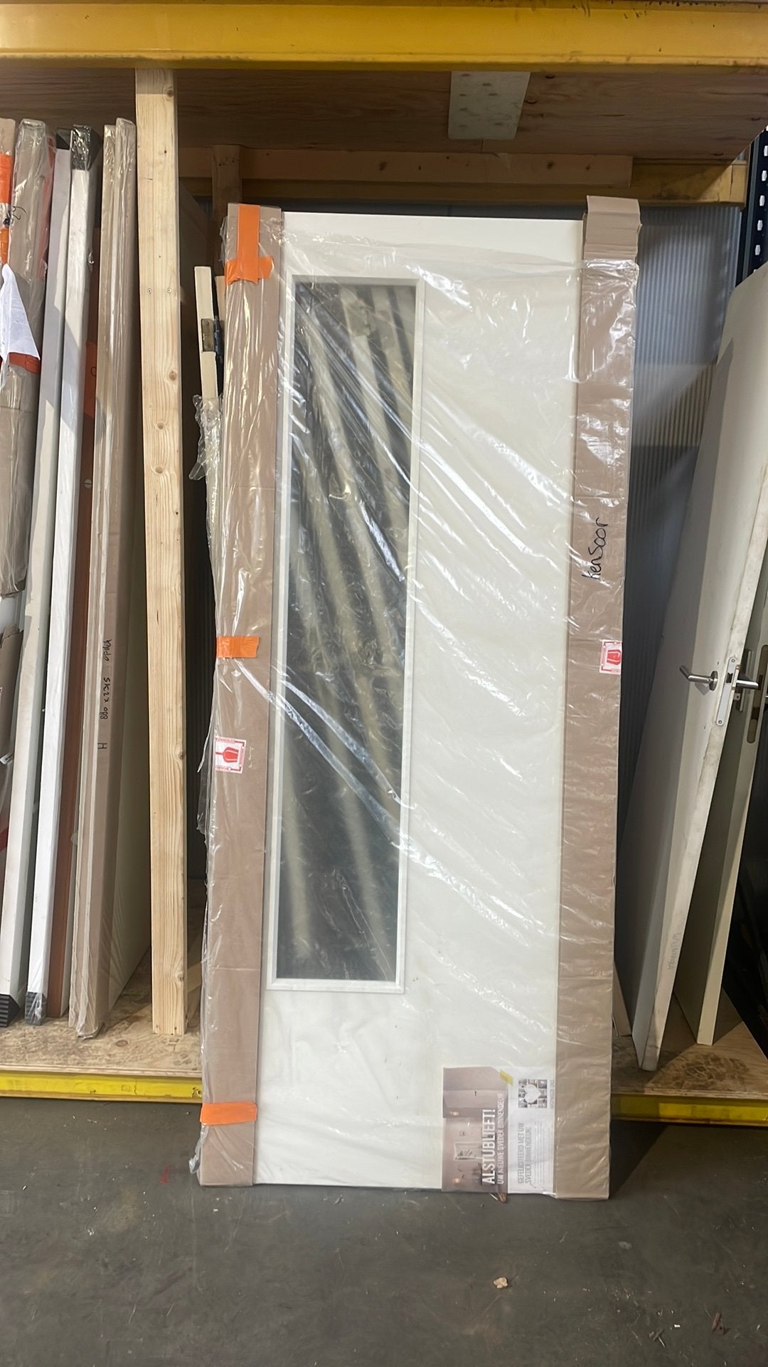 Opdekdeur met glas 93x231,5
