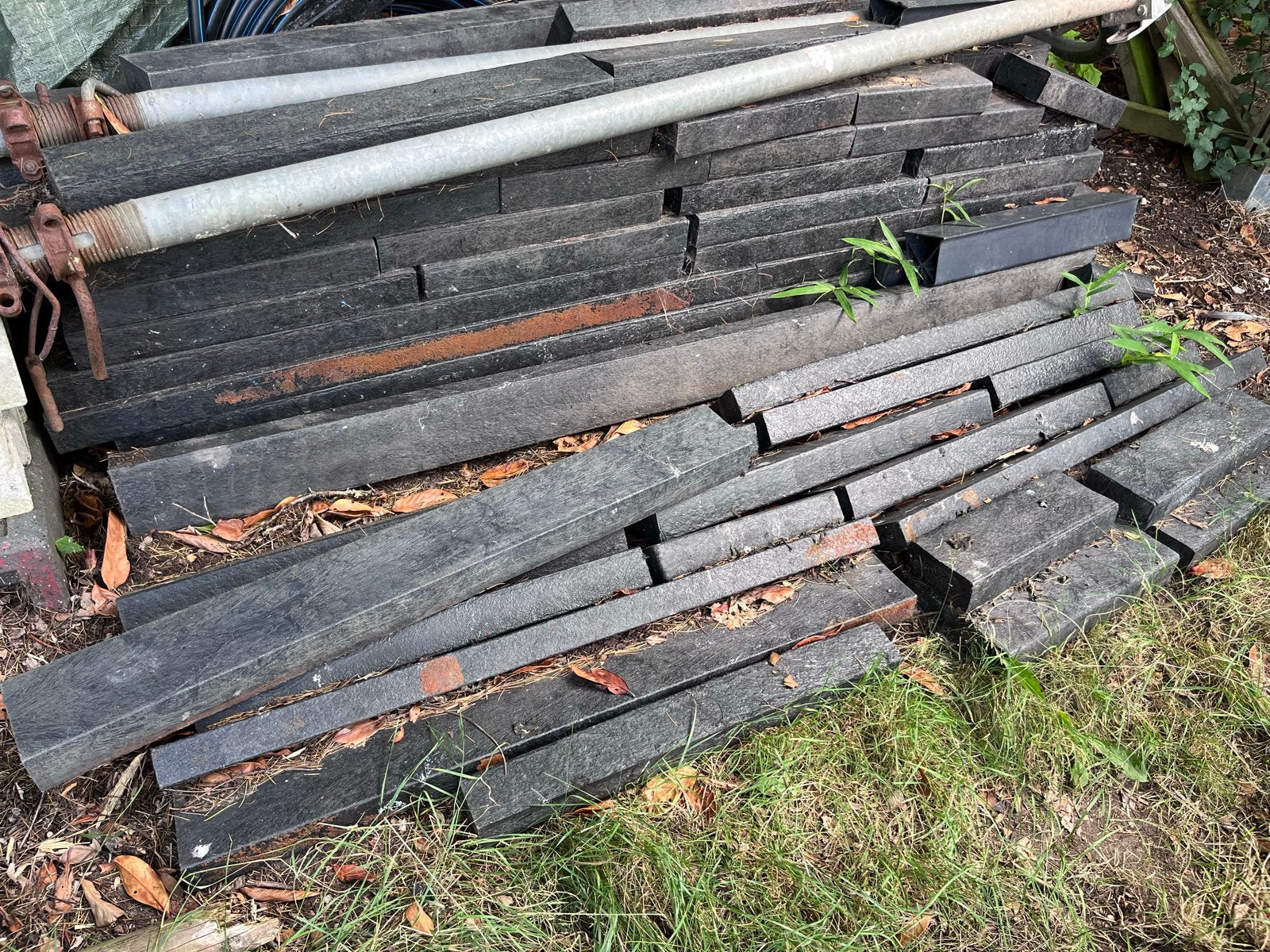 Kunststof balken voor in de tuin, Tuin en Terras, Bielzen en Borders, Ophalen, Kunststof, Minder dan 100 cm, Minder dan 25 cm