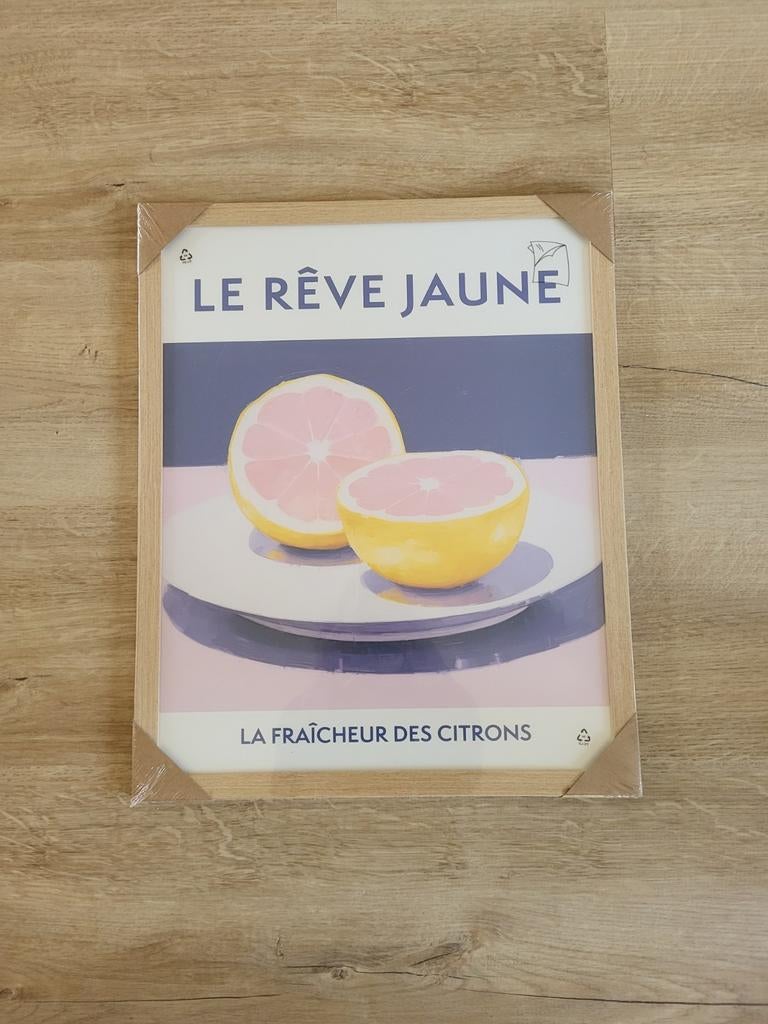 Ingelijste poster 'Le Rêve Jaune' - 43x53 cm, Ophalen, Minder dan 50 cm, 50 tot 75 cm, Nieuw