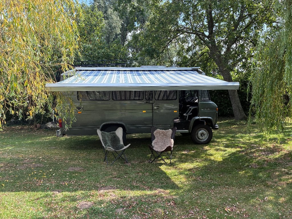 Mercedes-Benz 309 Kampeerauto (1972) Dubbellucht&hard chass., Caravans en Kamperen, Chemisch toilet, Tot en met 2, Mercedes-Benz