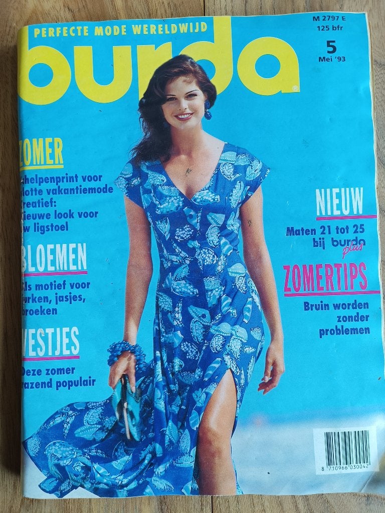 Burda mei 1993, Hobby en Vrije tijd, Kledingpatronen, Gebruikt, Vrouw, Burda, Ophalen of Verzenden