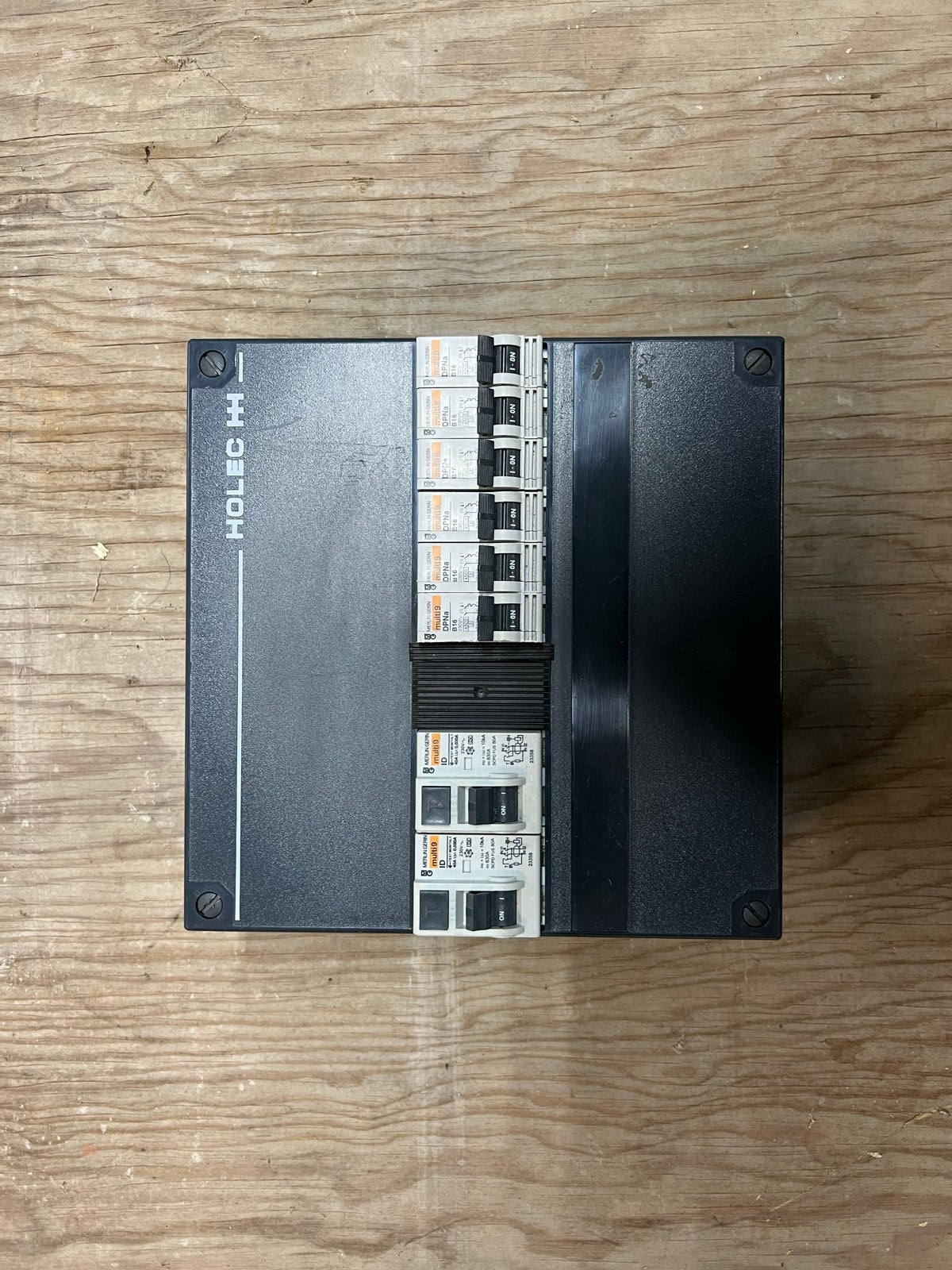 Holec Groepenkast met Aardlekschakelaars en Automaten, Doe-het-zelf en Verbouw, Elektra en Kabels, Ophalen, Gebruikt, Hager, Groepenkast