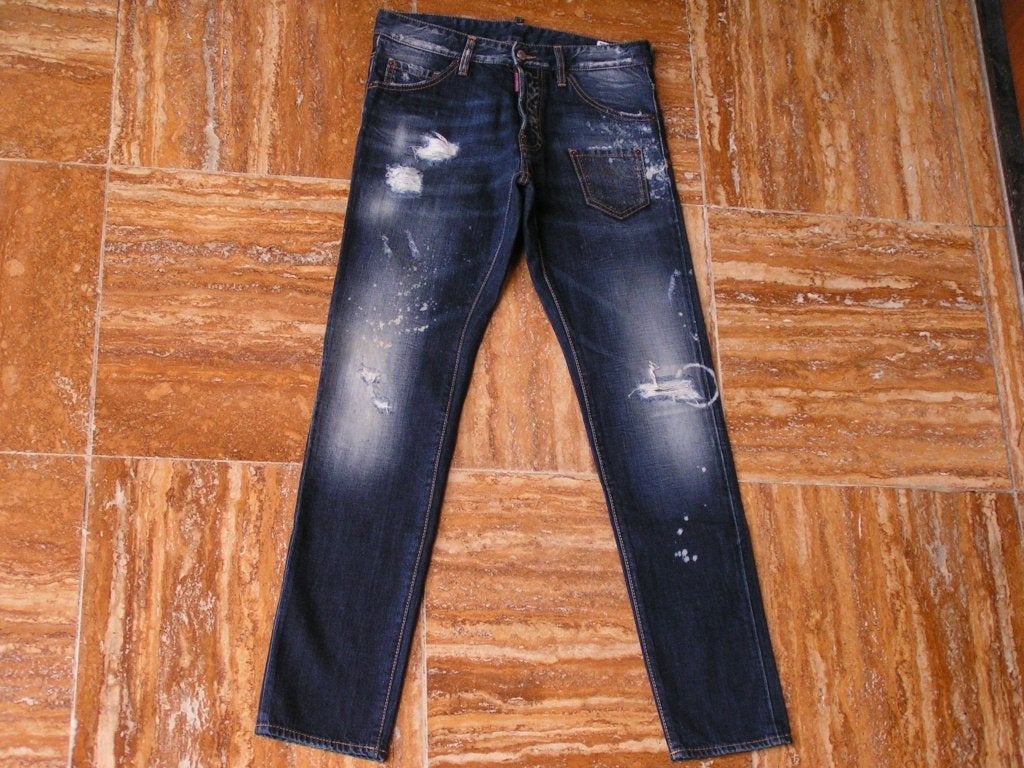 DSQUARED sijkerbroek,Mt 32(46) ,L32 topstaat, Tweedehands, Dsquared2, Blauw, Tweedehands