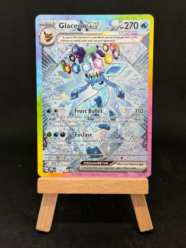 Pokémon TCG Glaceon ex PRE 150 | Special Illustration Rare, Ophalen of Verzenden, Zo goed als nieuw, Losse kaart, Foil