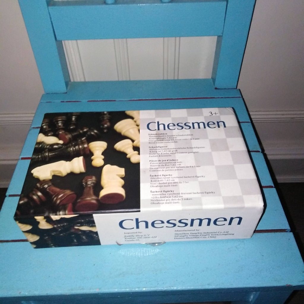 Schaakstukken Chessmenn handgemaakt, Een of twee spelers, Ophalen, Gebruikt