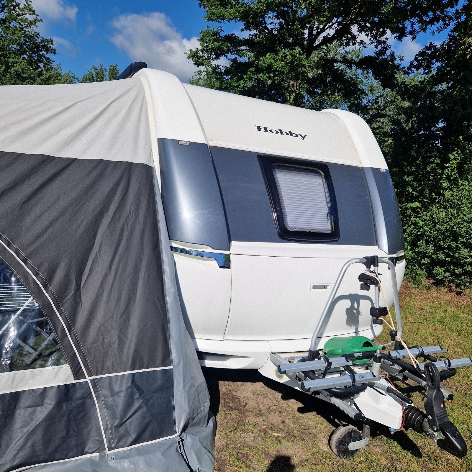 Hobby Excellent495  bj2020 met mover, in zeer goede staat, Caravans en Kamperen, Caravans, Omvormbare zithoek, Rondzit, Hobby