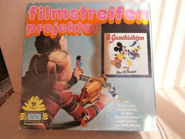 Oude W.Disney kinderprojector met 8 filmstroken in ovp., Ophalen of Verzenden, Zo goed als nieuw, Gebruiksvoorwerp