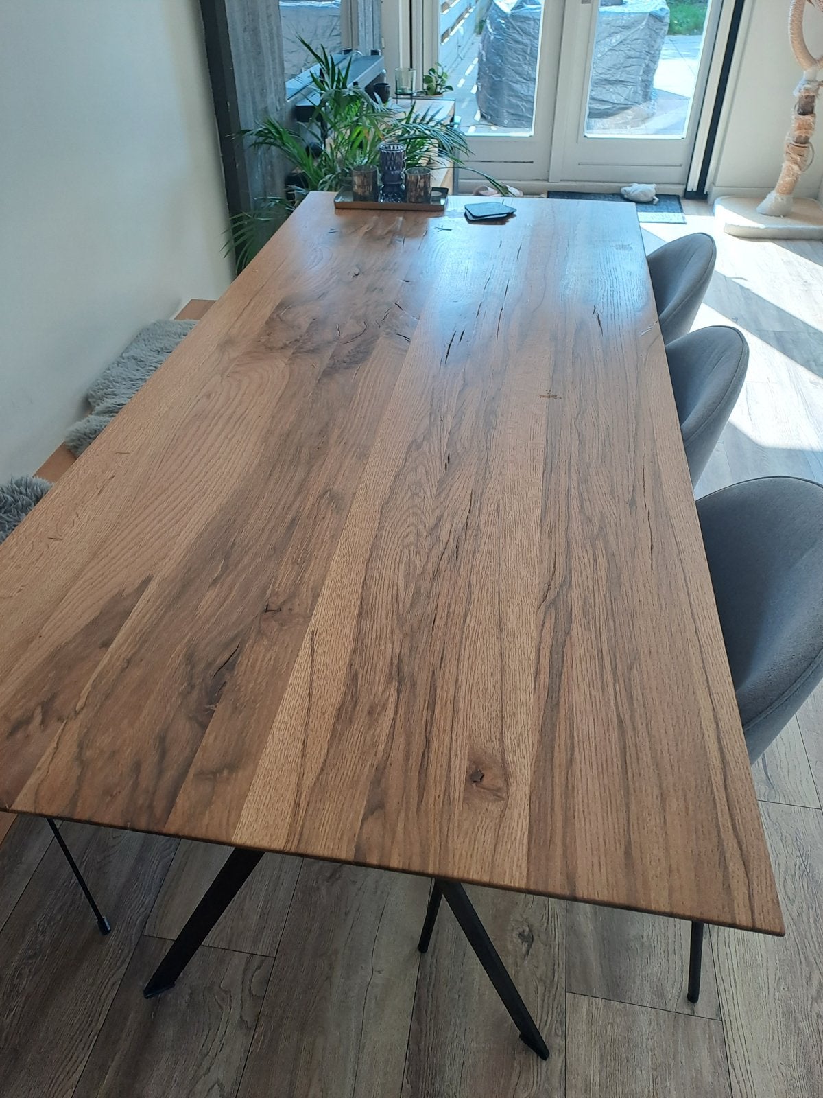 Bodilson Eettafel met Stoelen en Eetkamerbankje, Huis en Inrichting, Ophalen, Gebruikt, 100 tot 150 cm, Eikenhout
