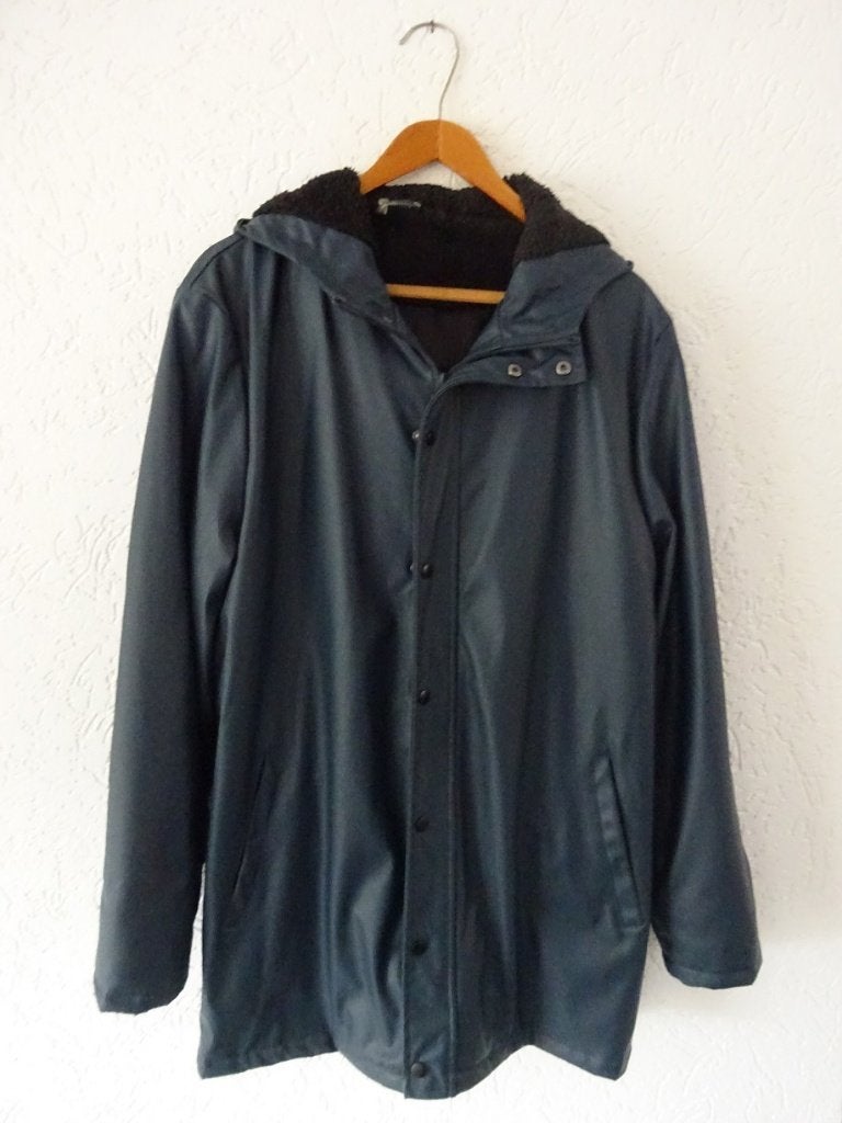 Hema Heren Regenjas (herfst/winter)  - Blauw - Maat XL, Hema, Blauw, Maat 56/58 (XL), Ophalen of Verzenden