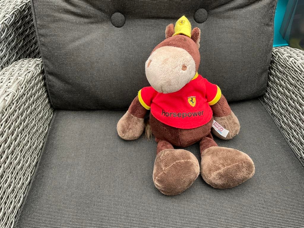 Nieuwe zgan NICI Ferrari paard knuffel ca 35/40cm, Ophalen, Nieuw