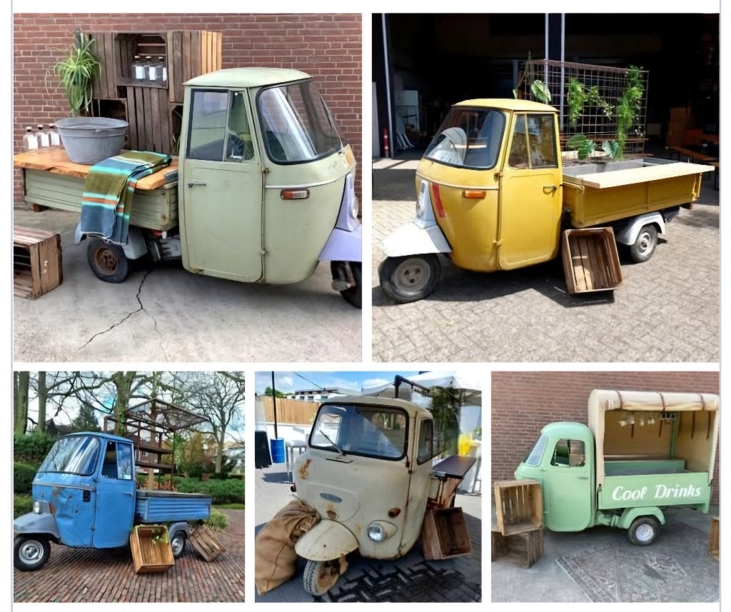 Piaggio's te huur! - Koffiebar/IJsbar - Tuk Tuk huren, Ophalen, Nieuw, Overige