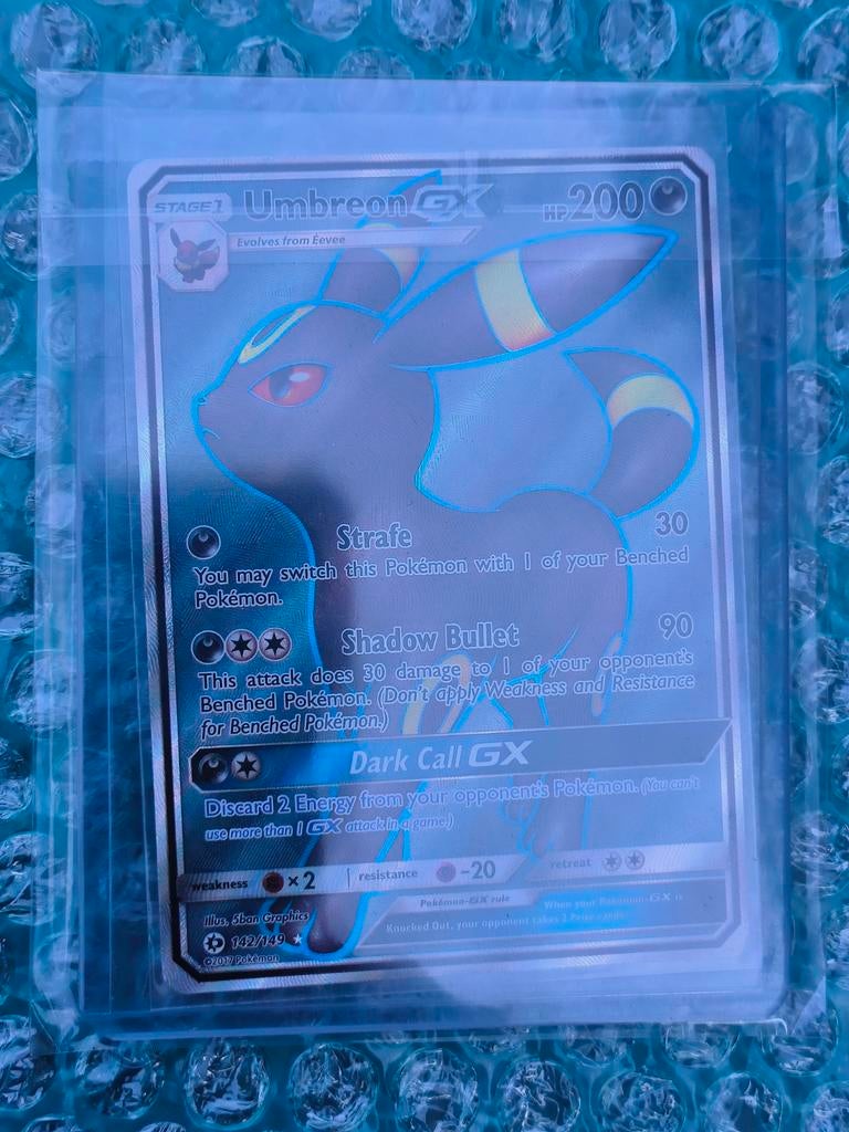 Pokémon Umbreon GX 142/149 Sun and Moon 2017, Ophalen, Zo goed als nieuw, Losse kaart
