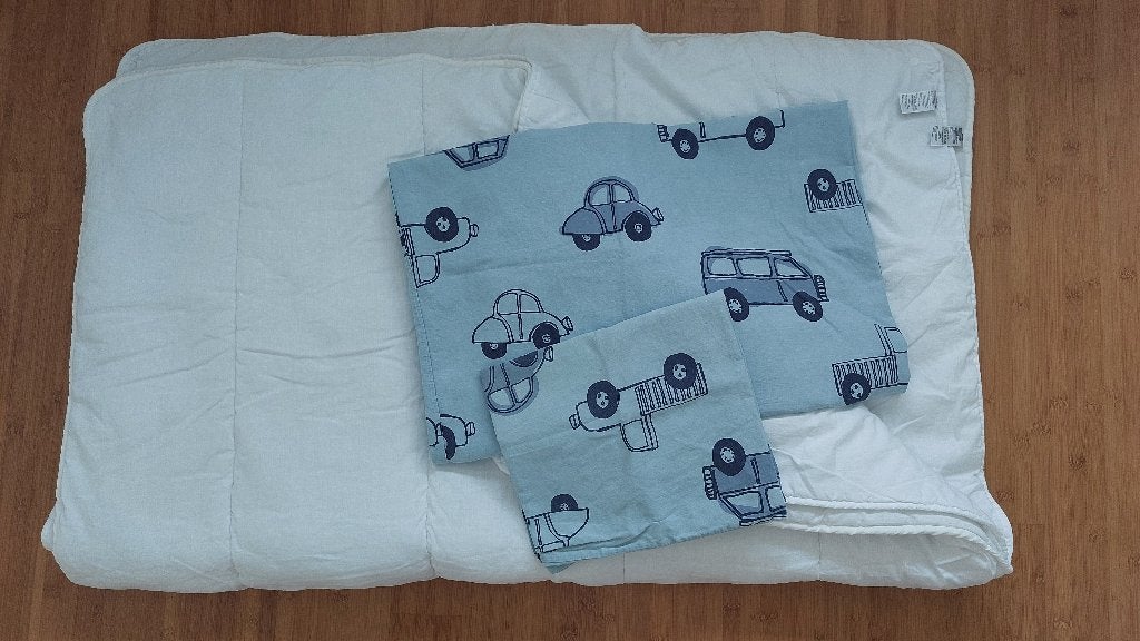 HEMA peuterdekbed 120x150 cm 4-seizoenen (toddler duvet), Kinderen en Baby's, Ophalen, Gebruikt, Wit, Peuterbed