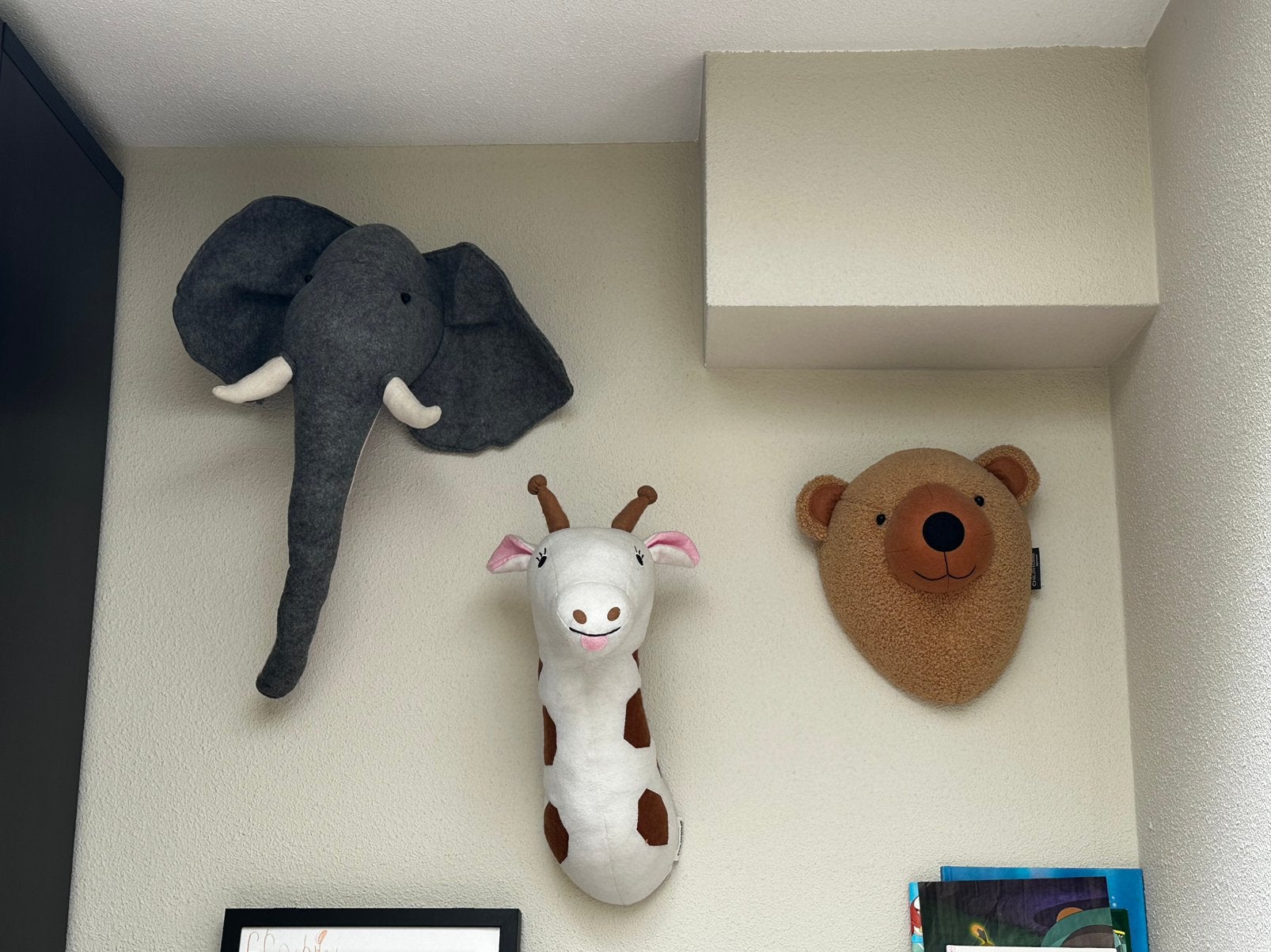 3x Childhome dierenkop muur vilt teddy stof (nieuw€50-55 ps), Ophalen of Verzenden, Zo goed als nieuw, Wanddecoratie