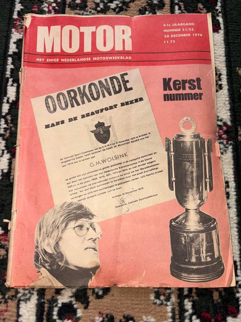 Motorweekblad Motor 20 december 1974, Ophalen of Verzenden, Gelezen, Overige typen