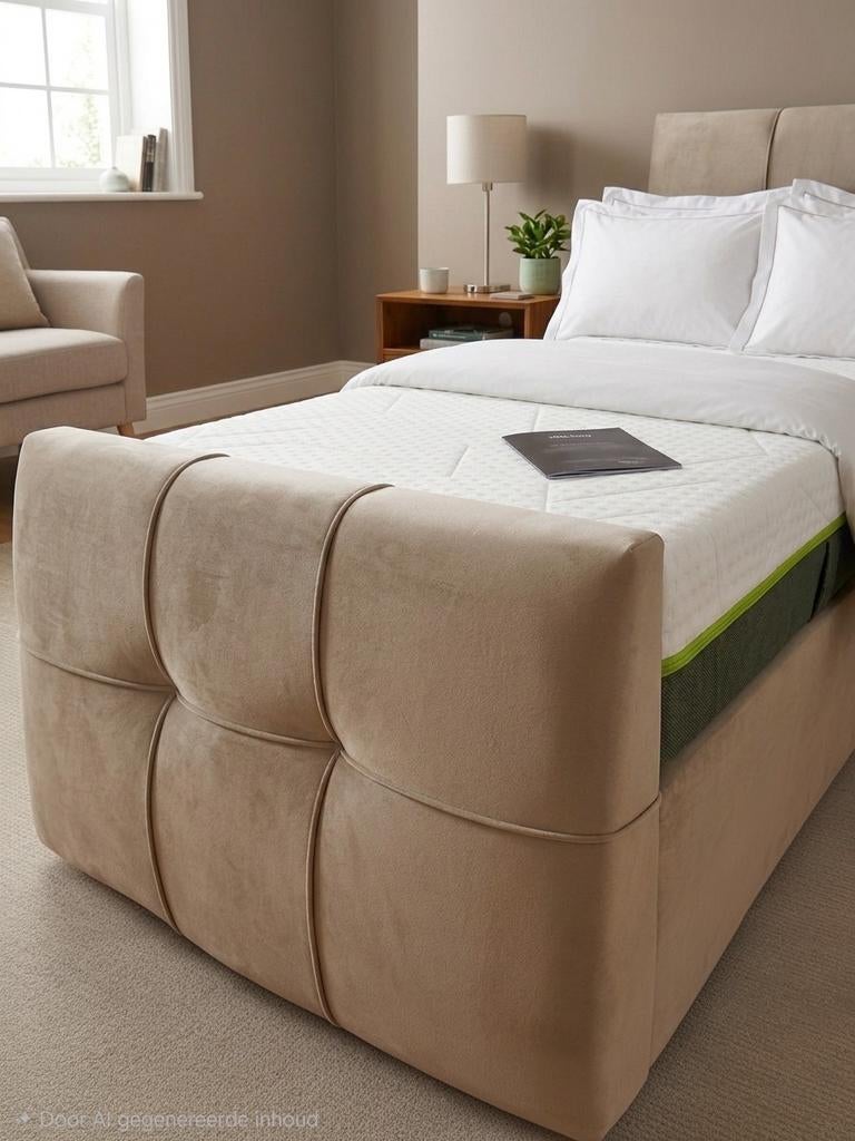 Eenpersoonsbed inclusief Emma matras diamond medium hybrid., Ophalen, 90 cm, Eenpersoons, Nieuw