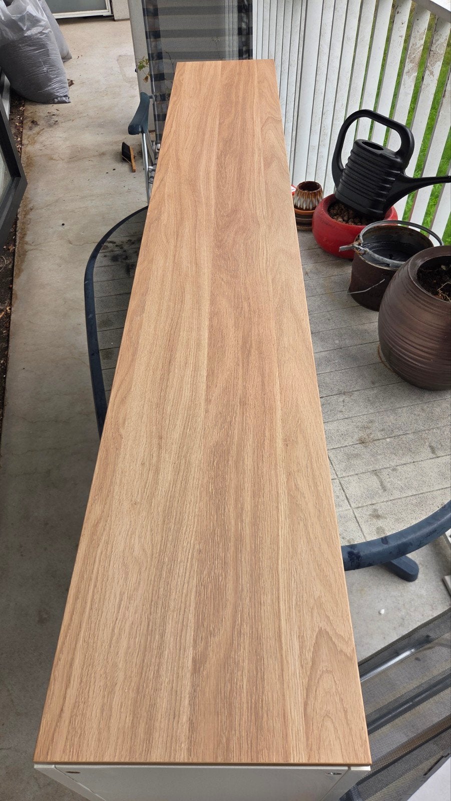 IKEA ENHET badkamerwandkast met deur, eikenpatroon, Ophalen, (Half)hoge kast, Minder dan 50 cm, Gebruikt