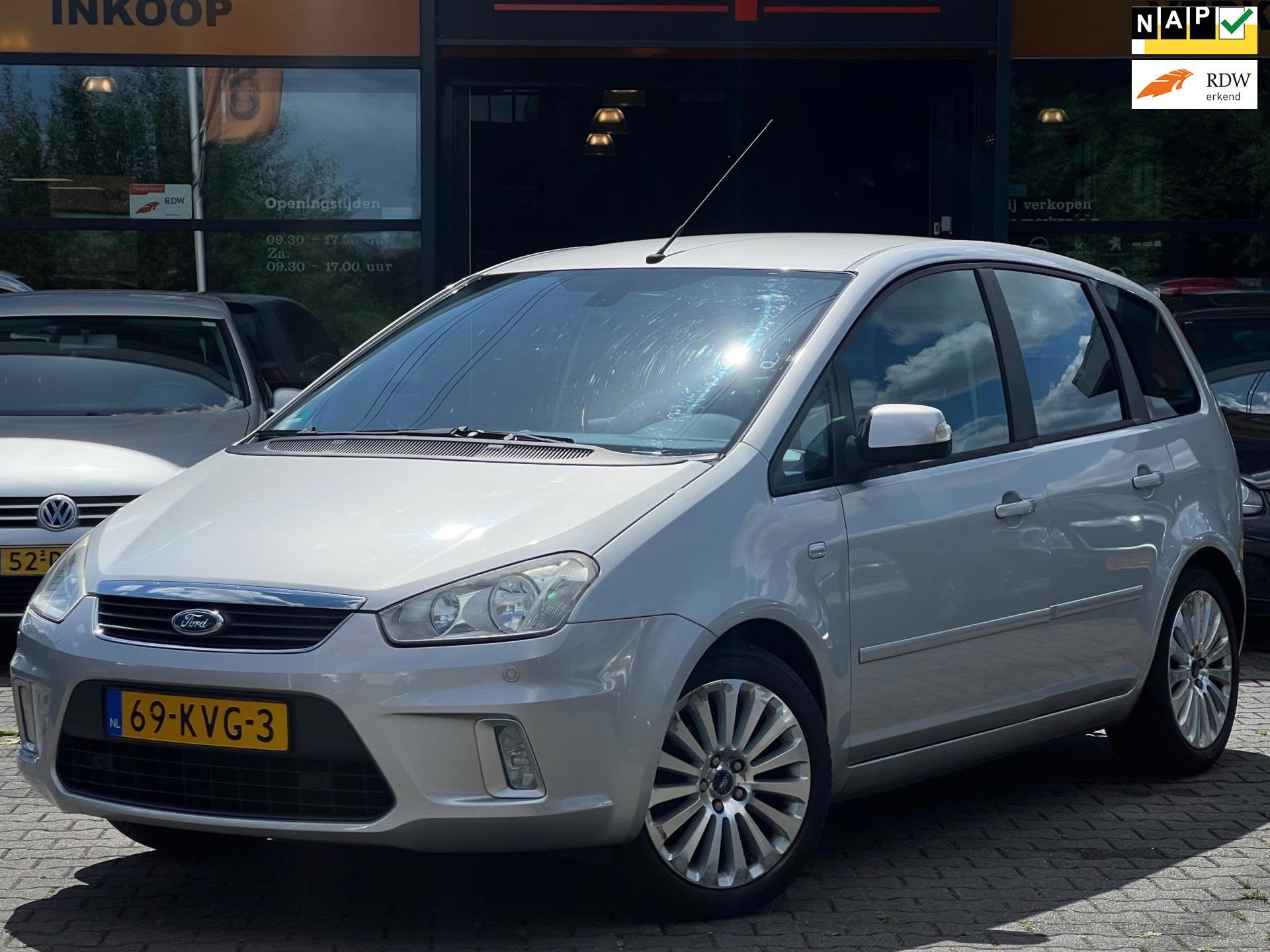 Ford C-Max 1.8-16V Limited PDC/NAVI/CRUISE/CLIMA/TREKHAAK/NA, Voorwielaandrijving, Dealer onderhouden, Gebruikt, Zwart