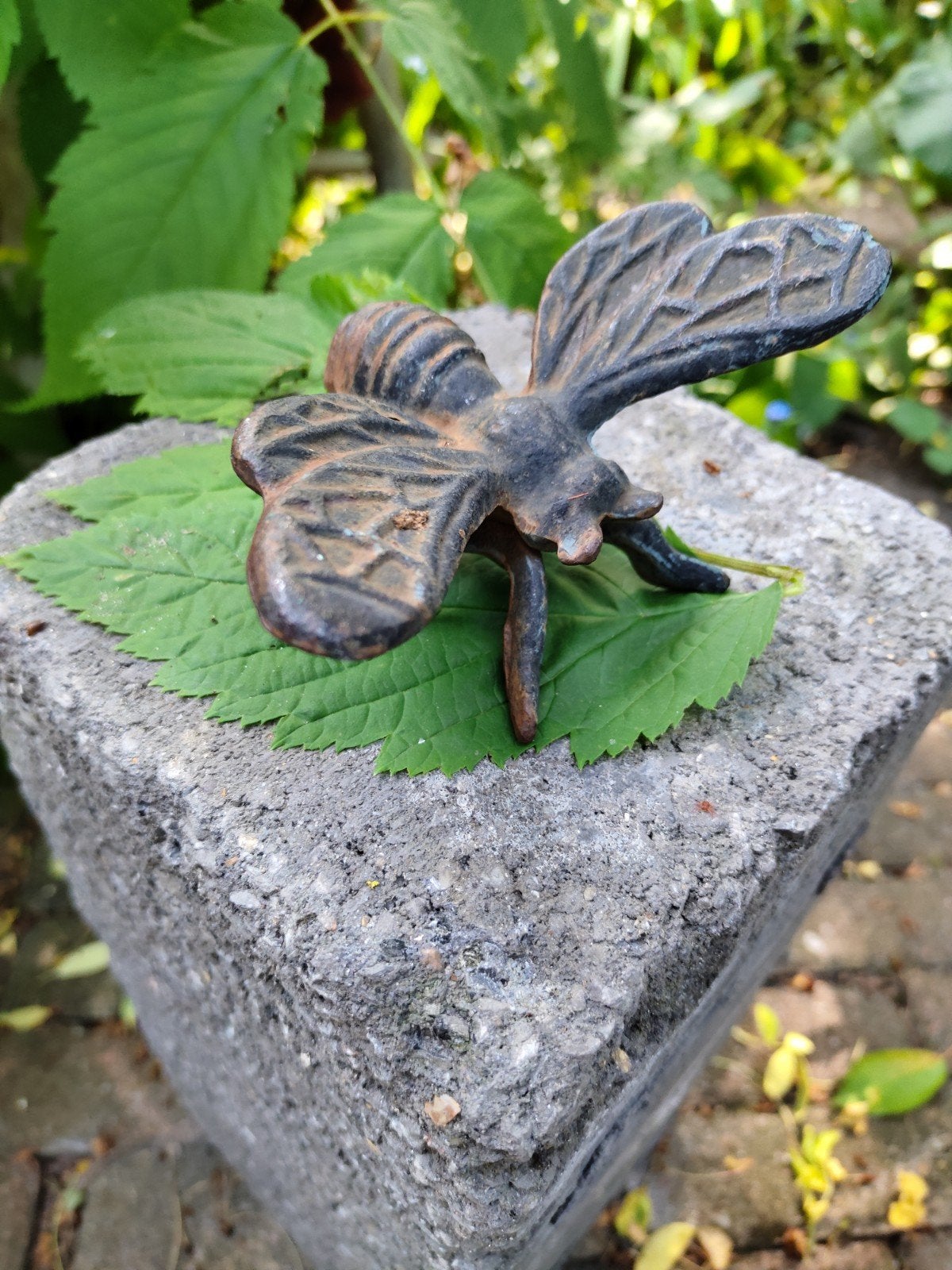 Antieke gietijzeren tuin Libelle en Sprinkhaan, Ophalen of Verzenden