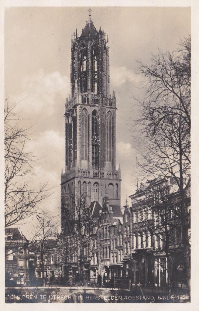 GA1769 Domtoren in herstelde toestand 1928 te Utrecht, Verzenden, 1920 tot 1940, Ongelopen, Utrecht
