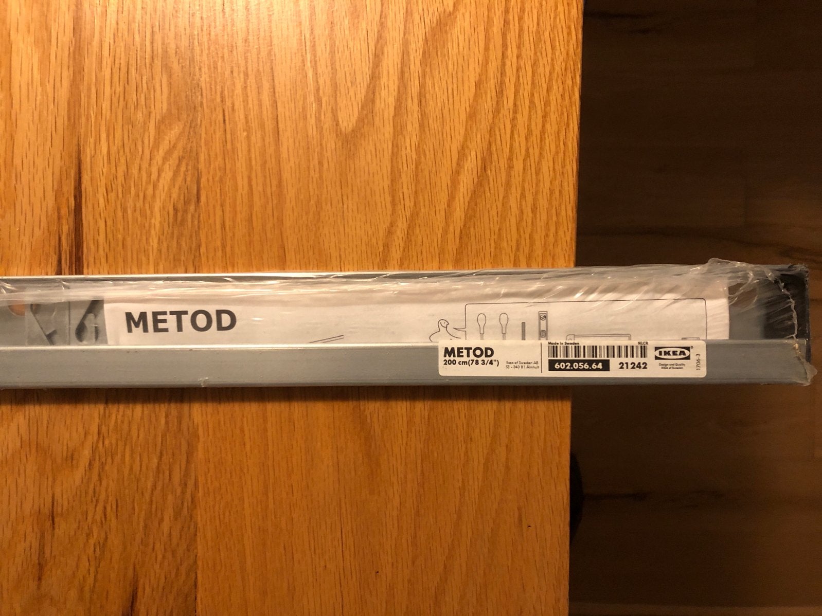 Nieuw: IKEA METOD ophangrail 200 cm, Ophalen, Overige typen, IKEA, Metaal