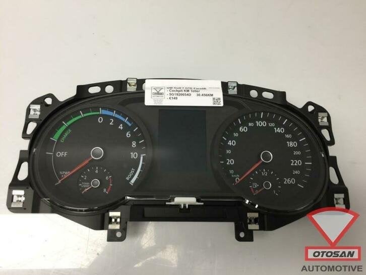 vw golf 7 gte facelift tacho km teller cockpit 5g1920654d